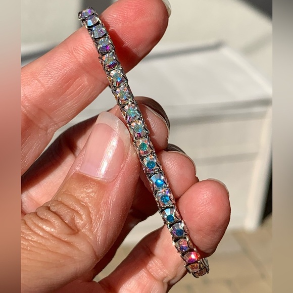 Touchstone Crystal Aurora Boreale Stretch Bracelet - Picture 4 of 7